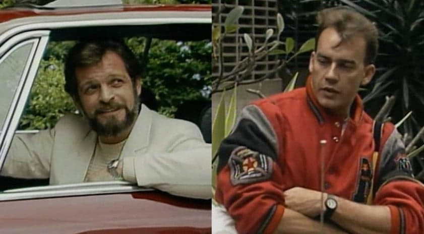Bernardo (Marcos Wainberg) e Franklin (Paulo César Grande) na versão original (Foto: Reprodução / Globo)