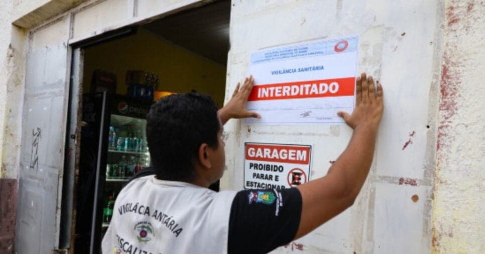 Vigilância Sanitária interditou bar em Cuiabá, MT (Foto Reprodução/Prefeitura) Vigilância Sanitária interditou bar em Cuiabá, MT (Foto Reprodução/Prefeitura)