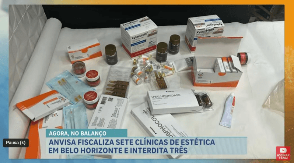 Substâncias e tintas para micropigmentação vencidas (Foto Reprodução/Youtube) Substâncias e tintas para micropigmentação vencidas (Foto Reprodução/Youtube)