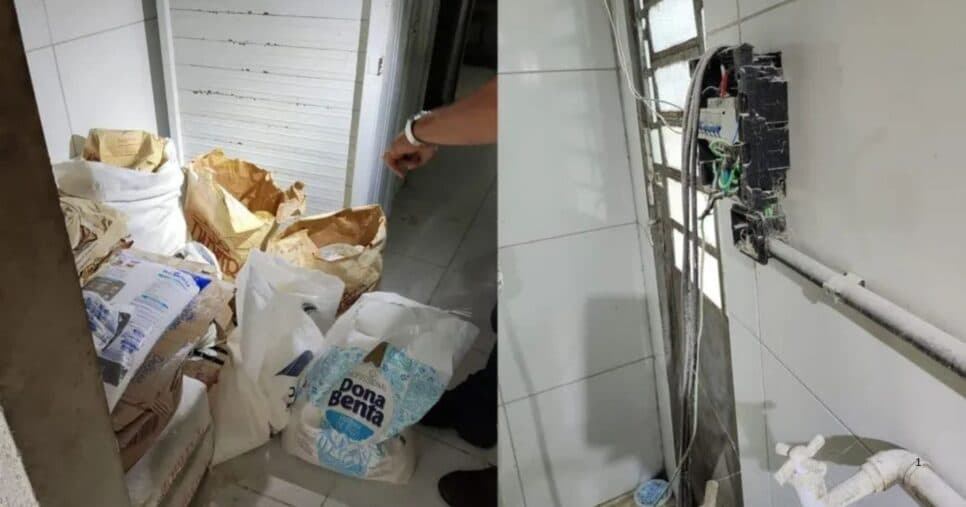 Ambientes extremamente sujos no interior da cozinha da padaria (Foto Reprodução/Montagem/Tv Foco/Canva)