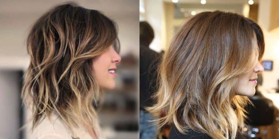 Mid Desfiado com Mechas Longas Mid Desfiado com Mechas Longas