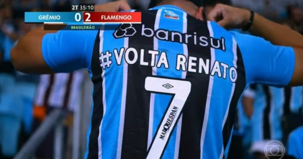 Torcida pede por volta de Renato Gaúcho ao Grêmio (Foto: Reprodução/Globo)