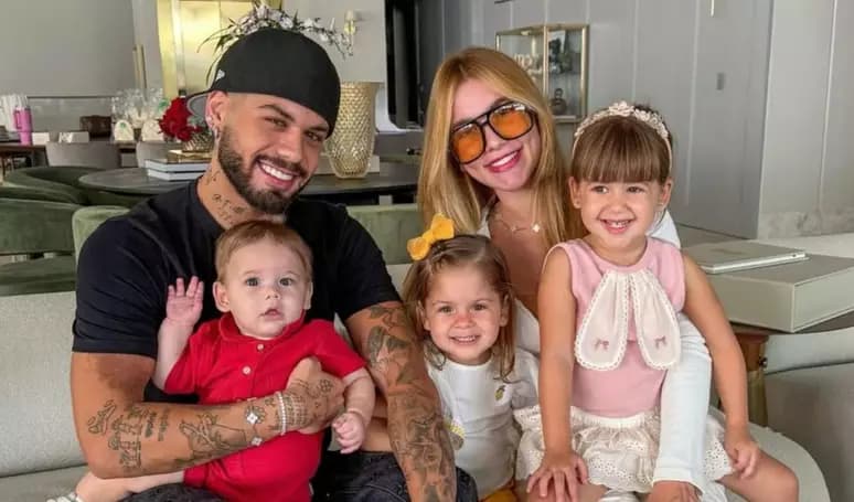 Zé Felipe e Virgínia Fonseca com os filhos (Foto: Reprodução/ Internet)
