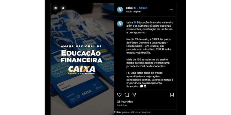 Comunicado da Caixa (Foto: Reprodução / Instagram) 