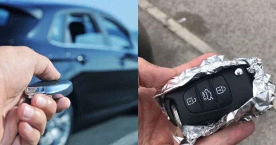 Papel alumínio embrulhado na chave do carro pode salvar sua vida