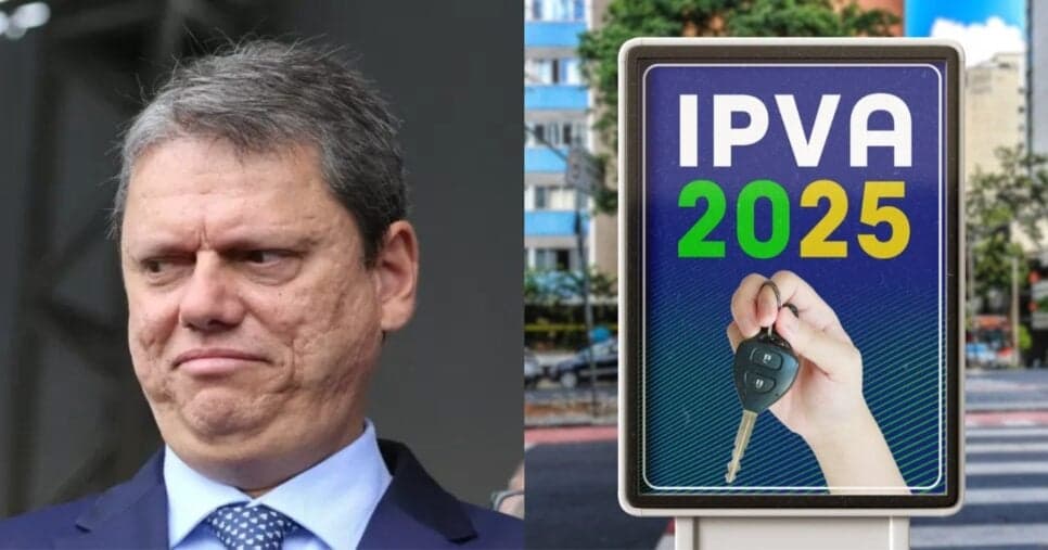 Tarcísio sanciona lei do IPVA em SP e traz isenção a lista de carros a partir do dia (01)