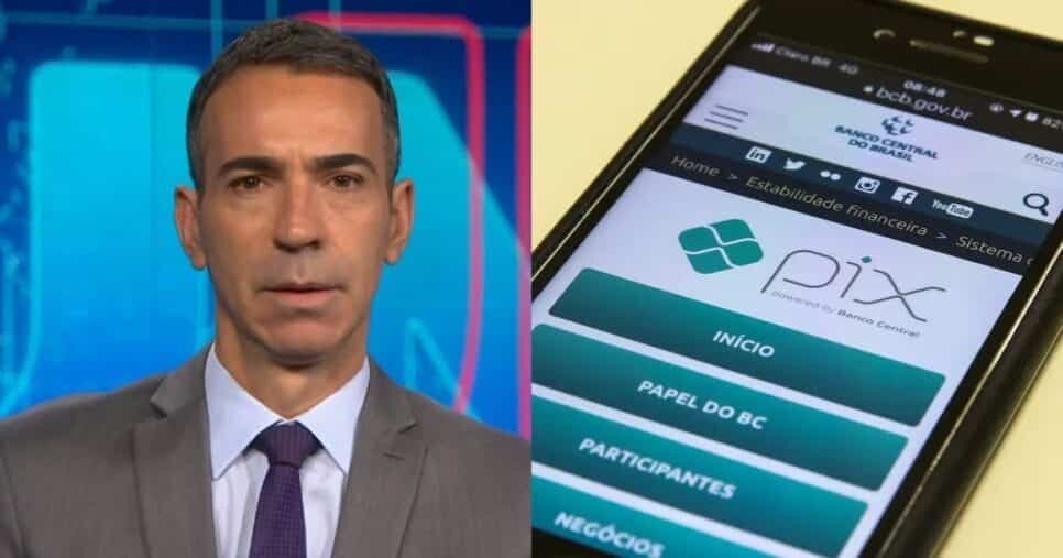 “Resgate”: César Tralli emite alerta do Banco Central no JN e convoca correntistas para receberem Pix imediato