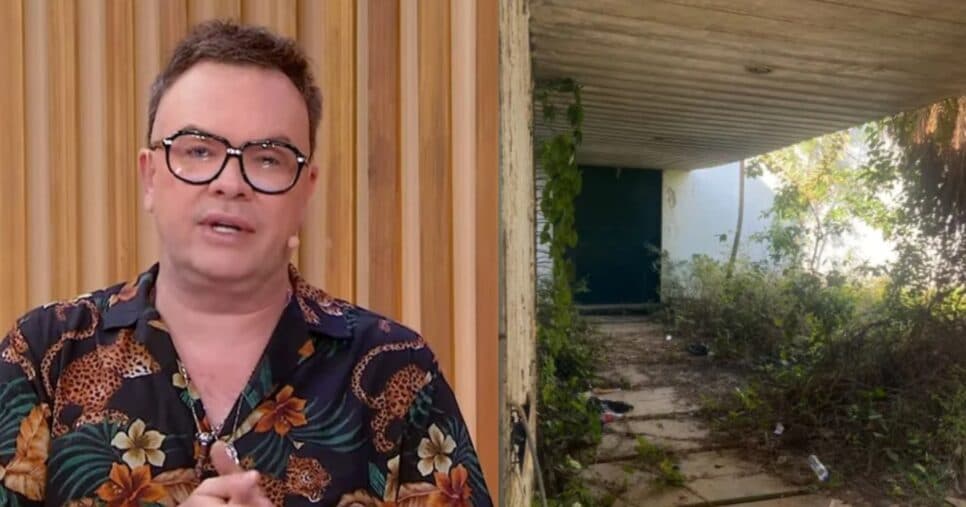 Felipeh Campos expõe mansão de apresentadora da TV em ruínas: “Caindo aos pedaços”