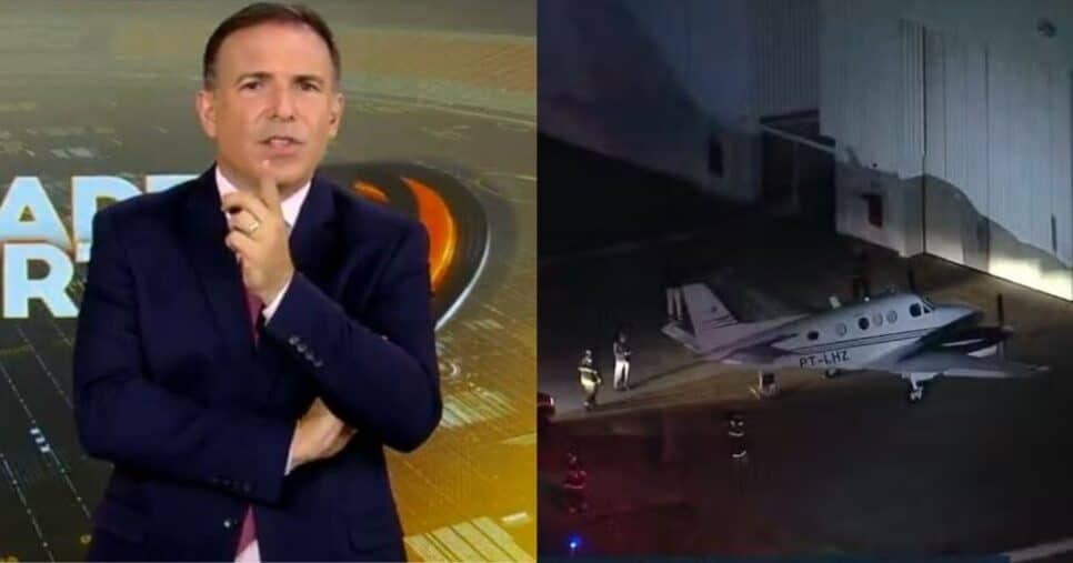 Ao vivo, Gottino perde o ar com desfecho de avião em pane, pedido de socorro e problema de pouso: “Meu Deus”