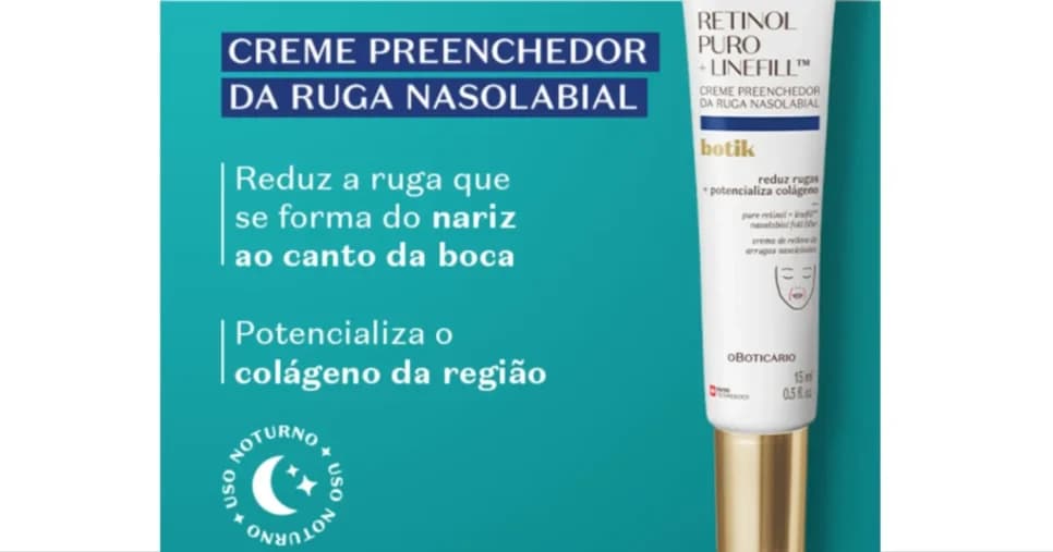Produto do Boticário com retinol