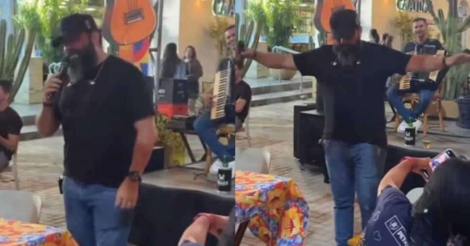 Gisley Ribeiro em seu último show (Foto: Reprodução/Montagem TV Foco)