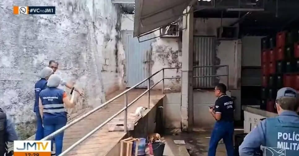 Vigilância Sanitária realizou fiscalização no local (Foto: Reprodução/TV Mirante/Globo)
