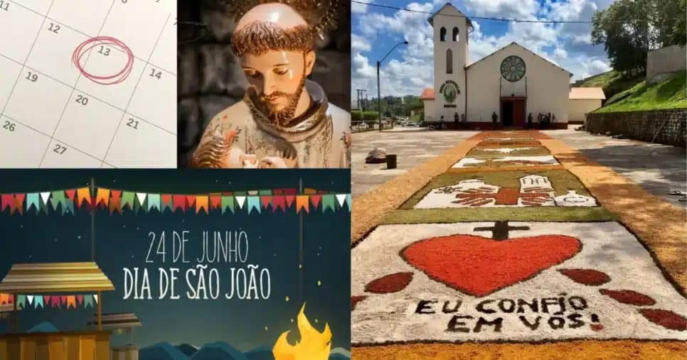 Junho irá contar com 3 feriados municipais (Foto Reprodução/Montagem/Lennita/Canva/Tv Foco)