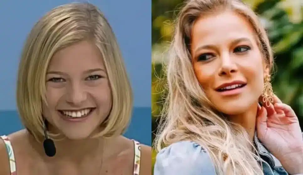 A loira no Fantasia e hoje em dia (Foto: Reprodução/ SBT/ Instagram/ Montagem)