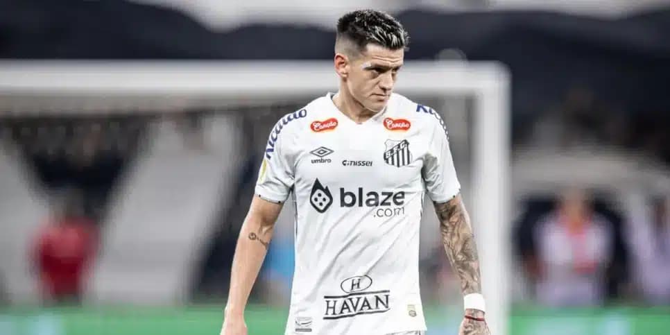Léo Godoy deixou o Santos após marcar um gol (Reprodução: Raul Baretta)