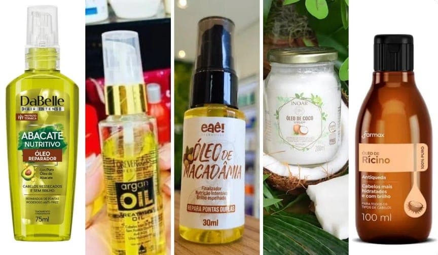 Óleos capilares (Foto: Reprodução / DaBelle / Argan Oil / Eaê! / Inoar / Farmax)