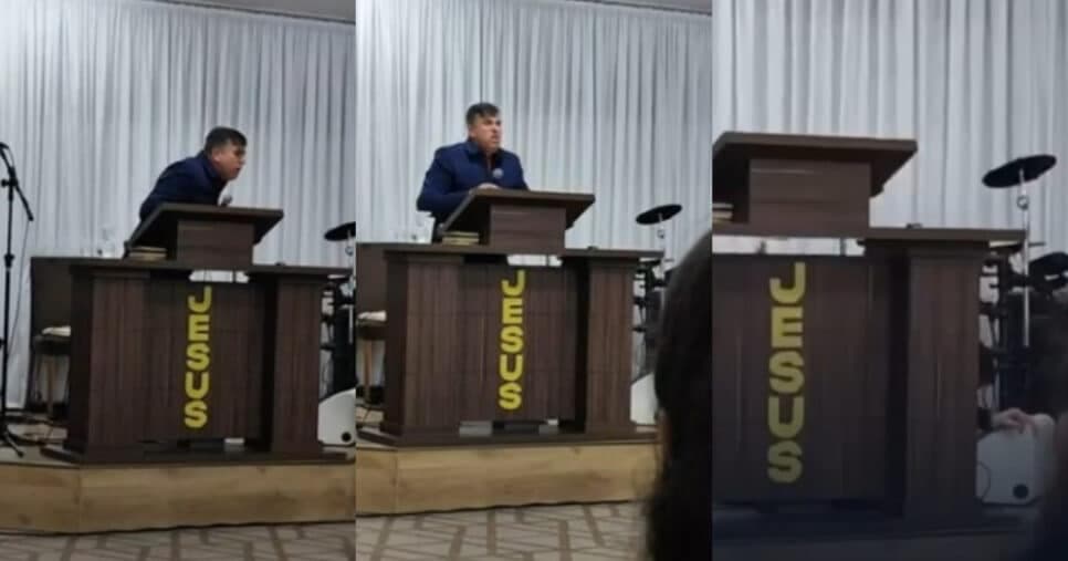 Pastor Sérgio Carvinho morreu após passar mal em pregação em Turvo (SC) (Foto: Redes sociais/Montagem TV Foco) Pastor Sérgio Carvinho morreu após passar mal em pregação em Turvo (SC) (Foto: Redes sociais/Montagem TV Foco)