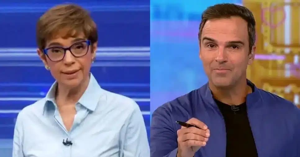 Lo Prete cutuca Tadeu Scmidt com recado em pleno Jornal da Globo: “Bem séria”