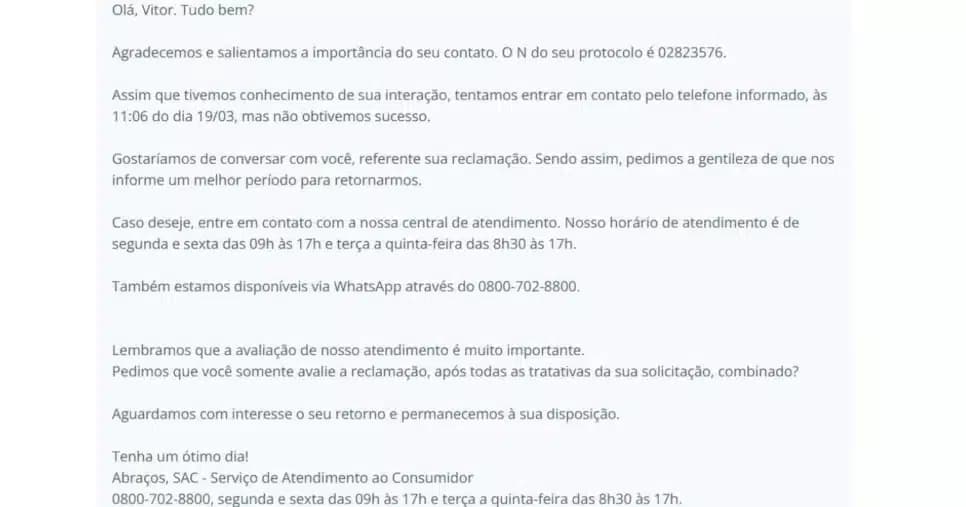Primeira resposta da Qually, um dia depois da denúncia (Foto Reprodução/Canva)