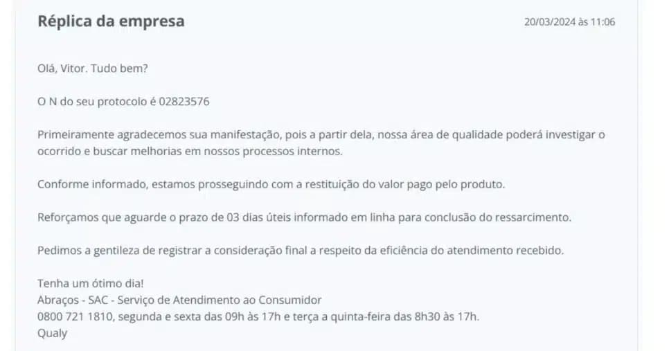 Segunda réplica da Qually (Foto Reprodução/Canva)