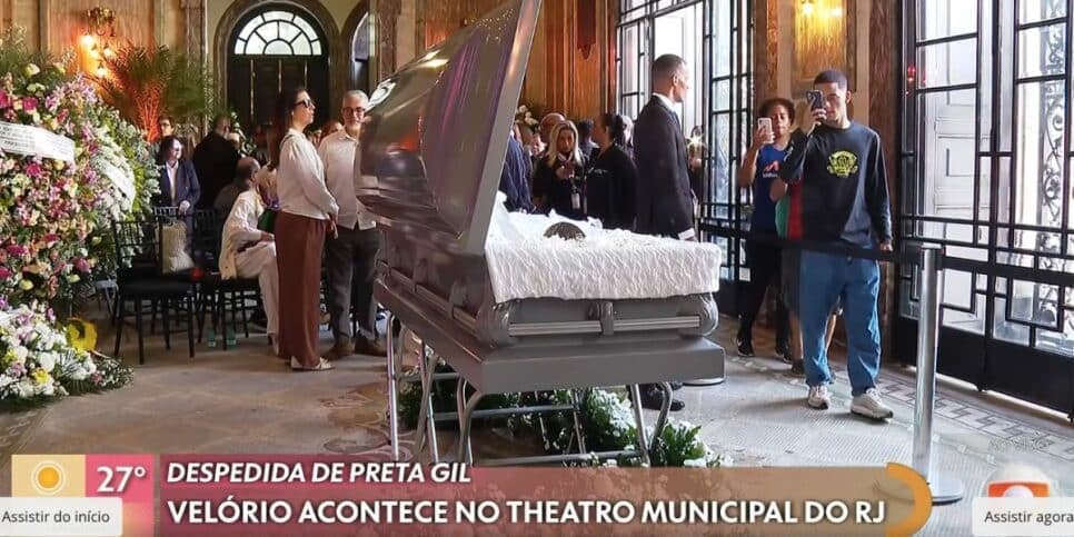 Velório de Preta Gill (Foto: Reprodução / Globo)