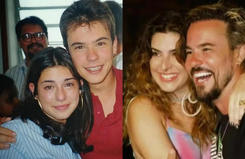 A famosa ex-atriz da Globo ao lado de seu colega e amigo (Foto: Reprodução/Montagem TV Foco)