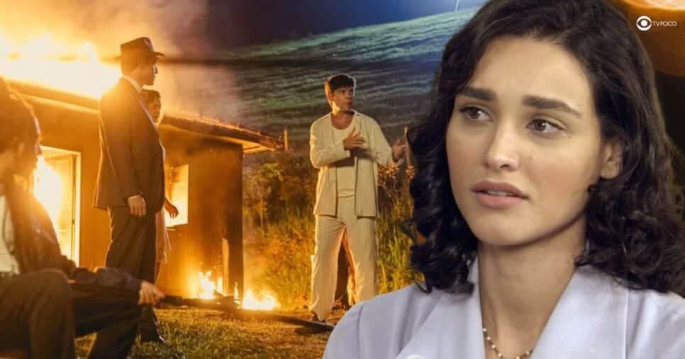 Incêndio em Êta Mundo Melhor! e Filomena (Foto: Reprodução / Globo / Montagem TV Foco)