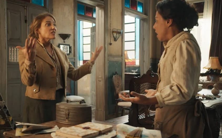 Zulma (Heloisa Périssé) e Zenaide (Evelyn Castro) em Êta Mundo Melhor! (Foto: Reprodução / Globo)