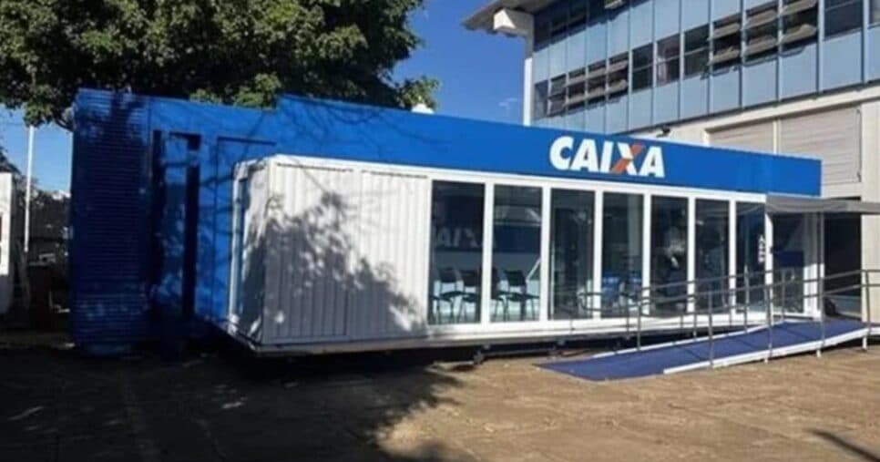 Novo modelo de agência da Caixa Econômica Federal - Foto: Montagem Novo modelo de agência da Caixa Econômica Federal - Foto: Montagem