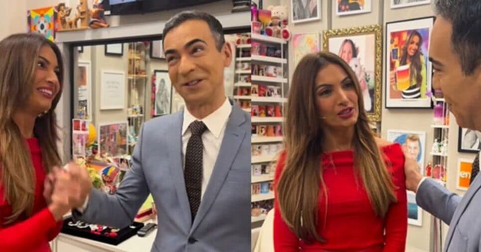 Tralli expõe situação com Patrícia Poeta em camarim da Globo em vídeo: "Fazia tempo"