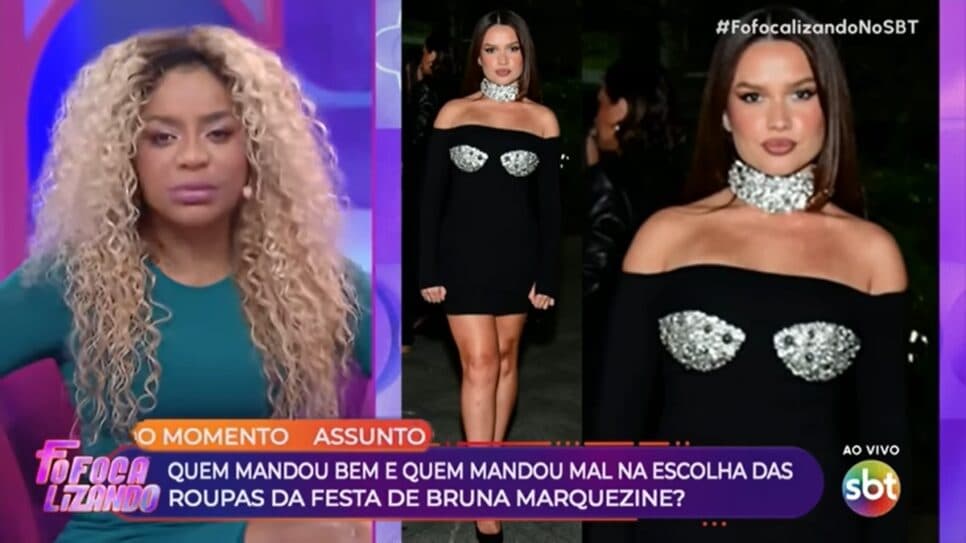 Cariúcha detona look de Juliette Freire em festa de Marquezine (Foto: Reprodução/ Fofocalizando/ SBT/ YouTube)