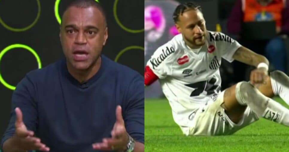 Denílson diz o que pensa de Neymar ao vivo e expõe choro: “Vergonha”