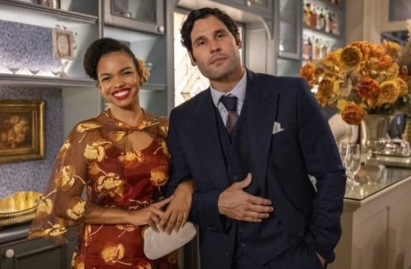 Dita e Clóvis em Êta Mundo Melhor! (Foto: Reprodução / Globo)
