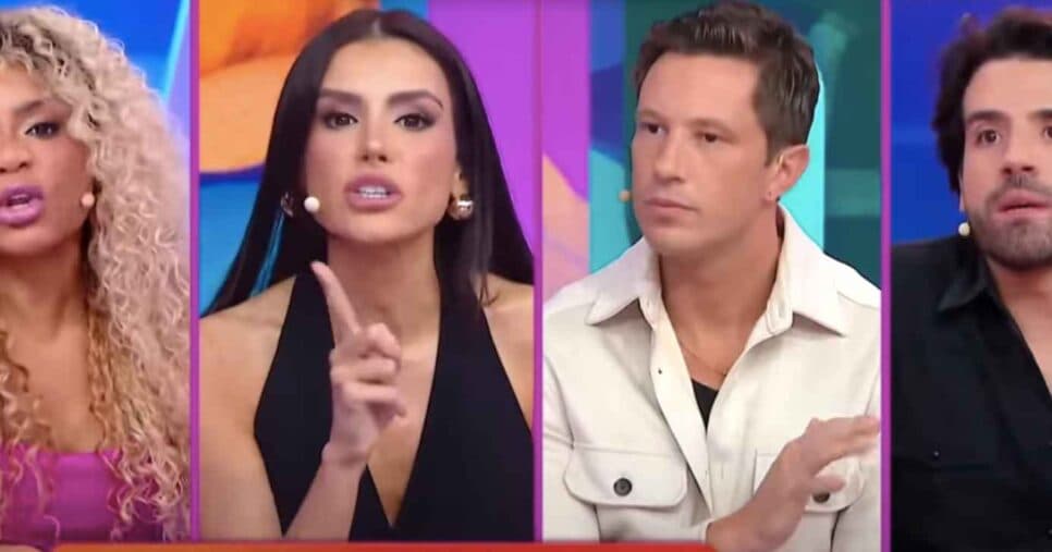 Cariúcha se estranha com jornalista no SBT e Cabriny intervém: “Não sei nem se eu deveria falar”