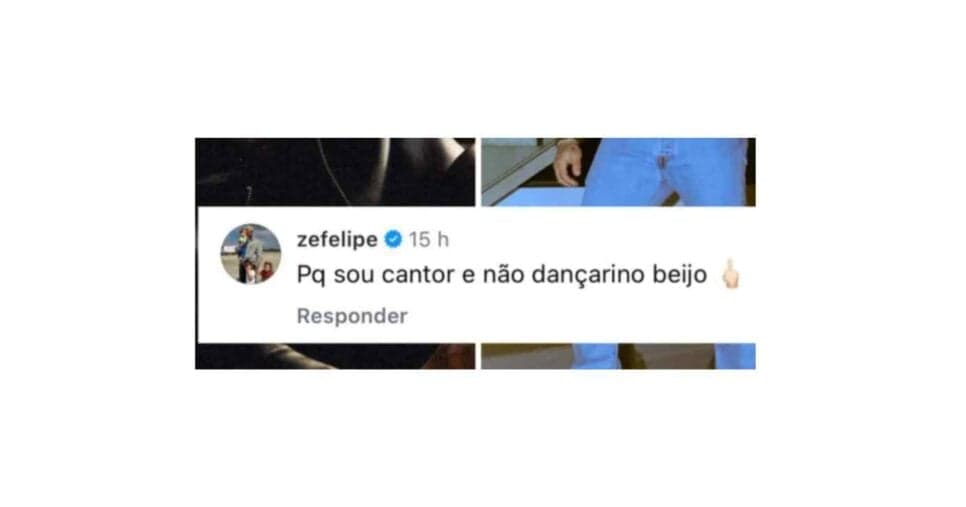 Comentário de Zé Felipe (Foto: Reprodução / Instagram) Comentário de Zé Felipe (Foto: Reprodução / Instagram)