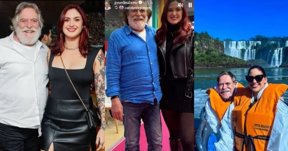 José de Abreu e a namorada Carolynne em cliques postados nas redes sociais (Foto Reprodução/Instagram/Caroline é 51 anos mais nova que José de Abreu (Foto Reprodução/Montagem/Tv Foco/@carolynnejung/@josedeabreu
er)Montagem/TV Foco) José de Abreu e a namorada Carolynne em cliques postados nas redes sociais (Foto Reprodução/Instagram/Caroline é 51 anos mais nova que José de Abreu (Foto Reprodução/Montagem/Tv Foco/@carolynnejung/@josedeabreu
er)Montagem/TV Foco)