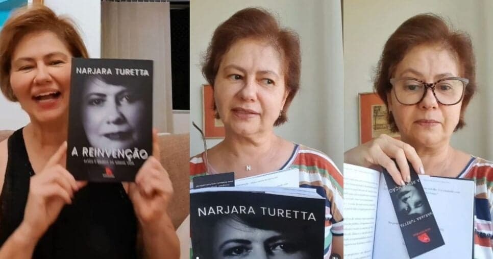 Narjara Turetta chegou a lançar um livro sobre a sua trajetória (Foto Reprodução/Montagem/ Tv Foco/ Lennita/Instagram@NajaraTuretta Oficial/) Narjara Turetta chegou a lançar um livro sobre a sua trajetória (Foto Reprodução/Montagem/ Tv Foco/ Lennita/Instagram@NajaraTuretta Oficial/)