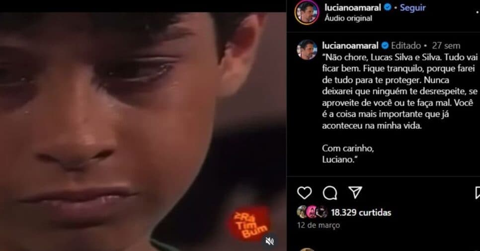 Alfinetada de Luciano Amaral nas redes sociais (Foto Reprodução/Instagram/@lucianoamaral) Alfinetada de Luciano Amaral nas redes sociais (Foto Reprodução/Instagram/@lucianoamaral)
