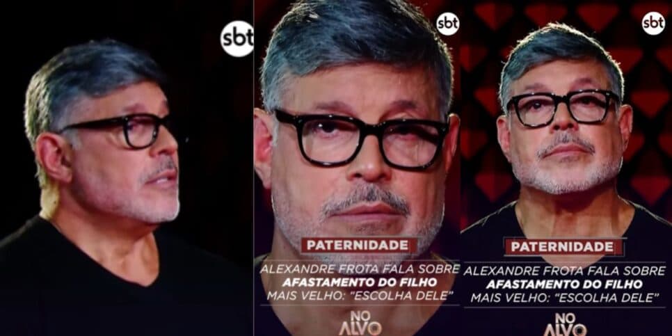 Frota falando do filho mais velho em 'No Alvo' (Reprodução: SBT)