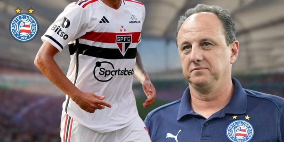 Rogério Ceni pede e SAF do Bahia se prepara para contratar meio-campista do São Paulo em 2026