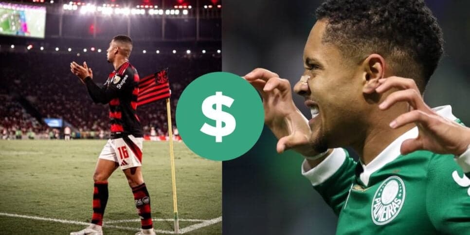 Enquanto Samuel Lino está valendo 42 milhões de euros no Flamengo, esse é o valor de Vitor Roque no Palmeiras