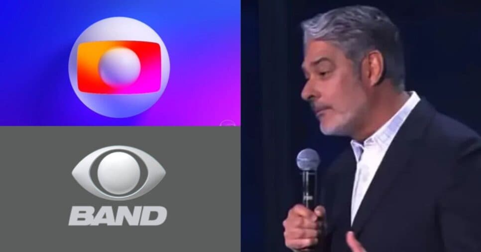 Deboche de William Bonner e retrucada da Band geram mal-estar na alta cúpula da Globo