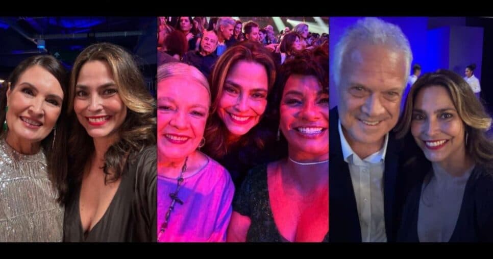 Valéria Monteiro esteve na festa dos 60 anos da Globo (Foto Reprodução/Montagem/Instagram@euvaleriamonteiro)