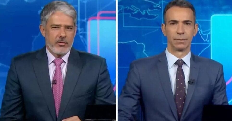Globo se desespera com saída de William Bonner do JN e prepara força-tarefa para não decair com Tralli