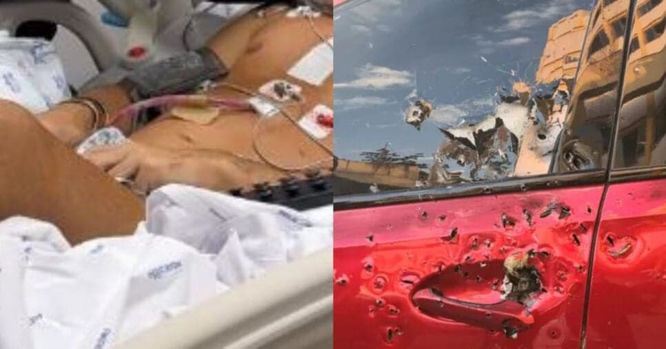Famoso tem carro alvejado com 13 tiros, bala fica alojada no coração e foto em cama de hospital gera comoção