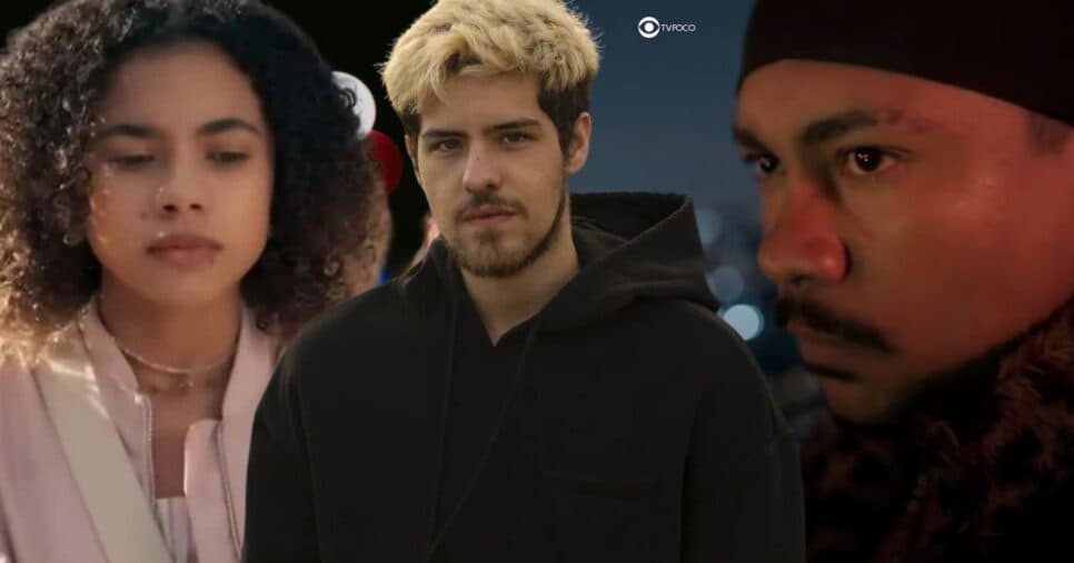 Joélly, Raul e Bagdá em Três Graças (Foto: Reprodução / Globo / Montagem TV Foco)