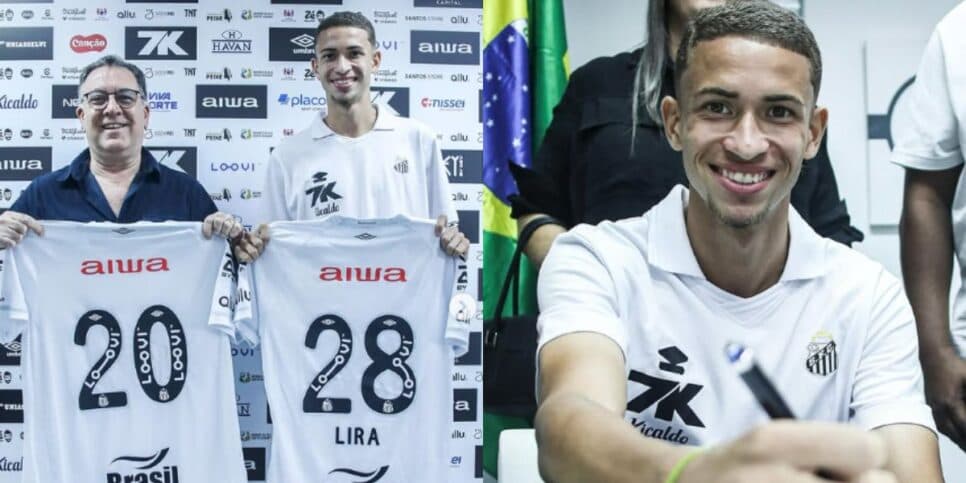 Vinícius Lira renovou com o Santos até 2028 (Reprodução: Instagram)