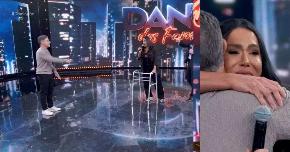 Gracyanne Barbosa desmorona no Domingão, cai no choro e Huck toma atitude: "Eu estou"
