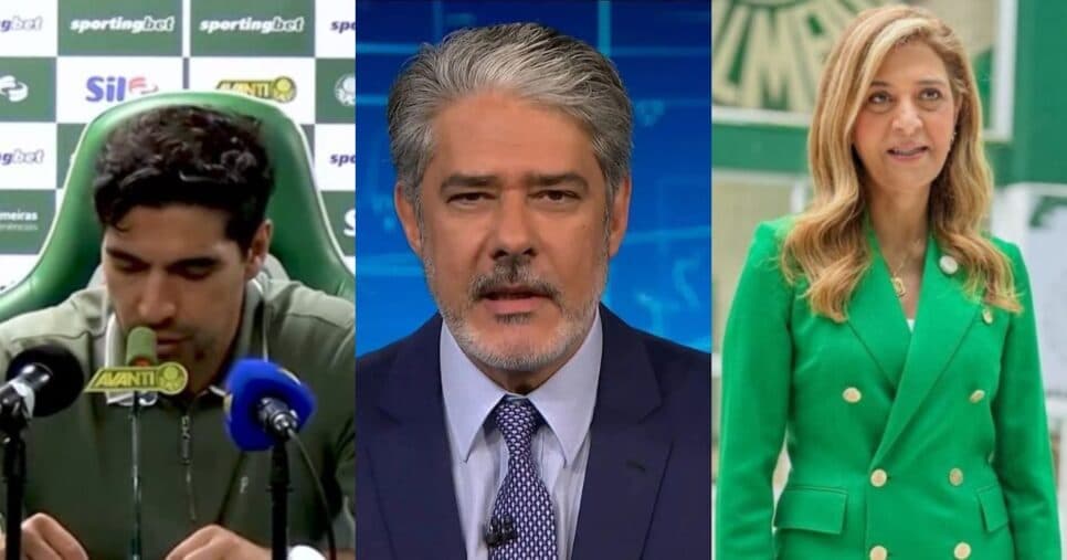 Bonner paralisa JN com notícia que faz Leila e Abel chorarem no Palmeiras: "Foram afastados."