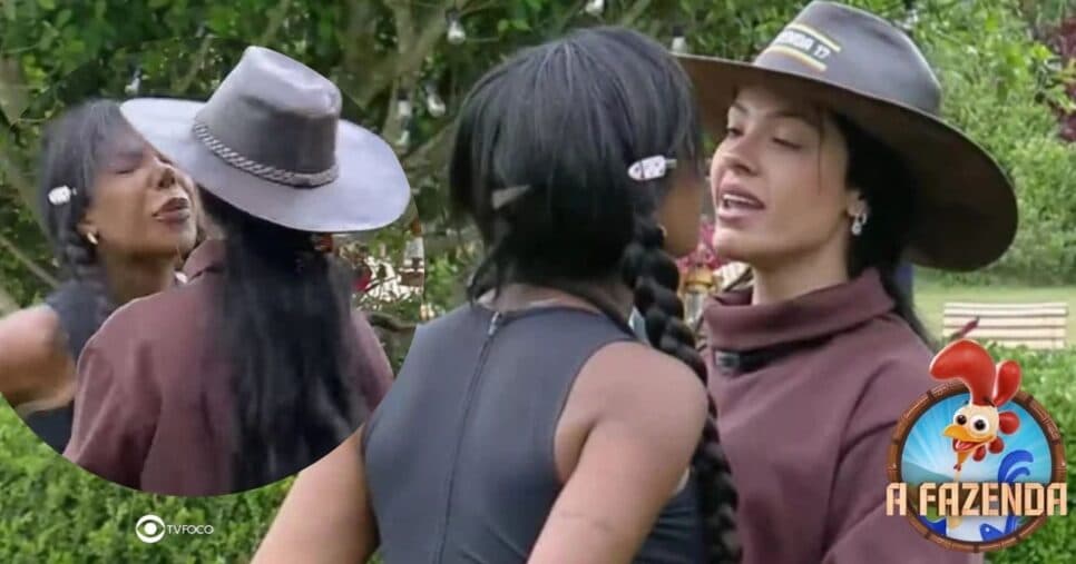 Carol quebra-pau em A Fazenda 17, cospe na cara de Rayane e berra: “Porca”